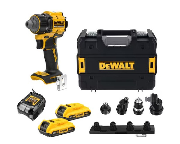 DCD803D2T  DEWALT AKUMULATORSKA MULTI ŠRAFILICA SA IZMENJIVIM GLAVAMA 18V, 2X2AH